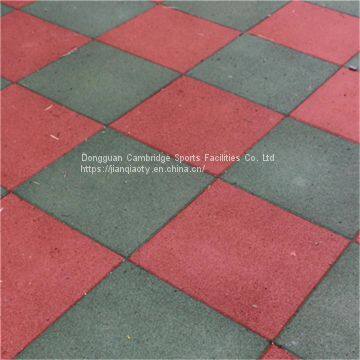 Outdoor Safety Mat Factory Gym Covered With 2.0 cm Green Floor Tiles photo-5