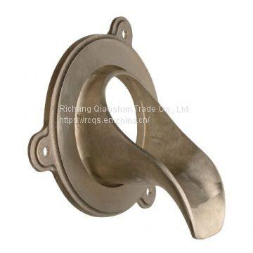 Nickel Bronze Downspout Nozzle With 8 Inch No-Hub Inlet for Roof Drainage