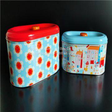 House Shaped Tin Box Biscuit Cookie / Tea Hemisphere Cake Tin