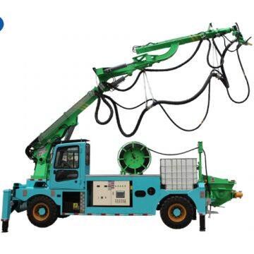 Robot arm wet mix concrete shotcrete machine