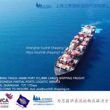 SHANGHAI TO KENDARI OCEAN FREIGHT INDONESIA LOGISTICS SERVICE