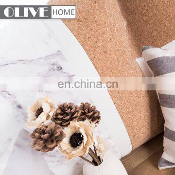 2018 New Item Knife Edge Geometry PU Poly Canvas Applique Cork Sofa Cushions For Sale photo-5