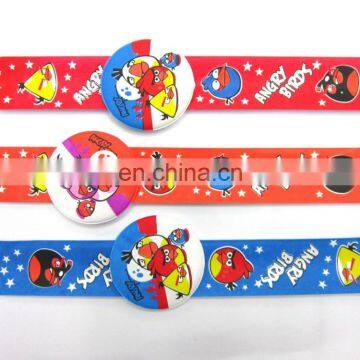 Silicone Reflective Snap Bracelets Plastic Armband Reflective Slap Bracelets photo-2