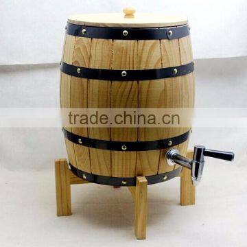 Custom 5L unfinished wooden beer barrel oak beer barrel