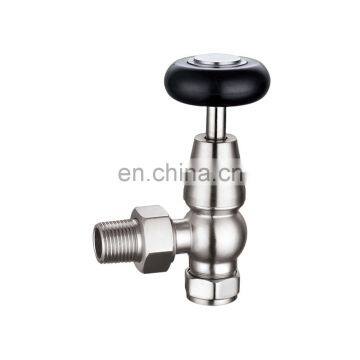 227-J 1/2" 15mm Brass Thermostatic Wooden retro Radiator Valve for underfloor heating system