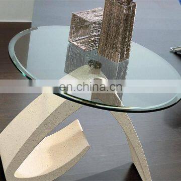 Round Glass Coffee Table Tops Clear Glass Table Tops Modern Transparent Round Furniture With Tempered Glass Tops
