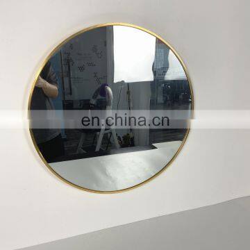 Wholesale gold aluminium framed wall mounted mirror round vanity mirror