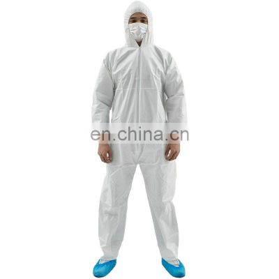 Disposable Non Woven Microporous Sf Coverall For Safety/Construction/Hospital/Food Service With Hood With Strip/ Tape