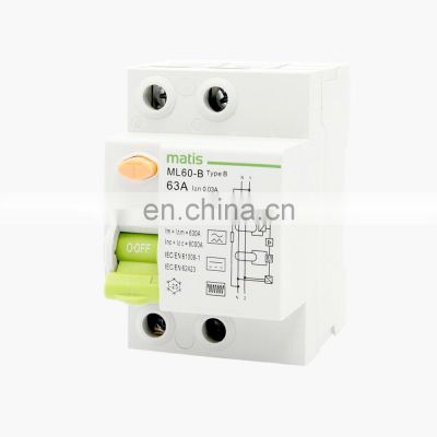 2021 hot selling factory wholesale earth leak type b arc fault 63a circuit breaker