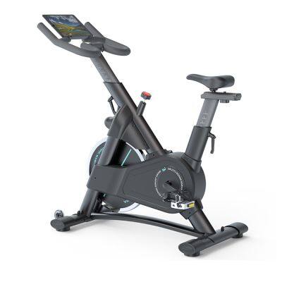 2021 Professional Foldable Spin Bike With Screen Stationary Spinning Bike With 16-18kgs Flywheel