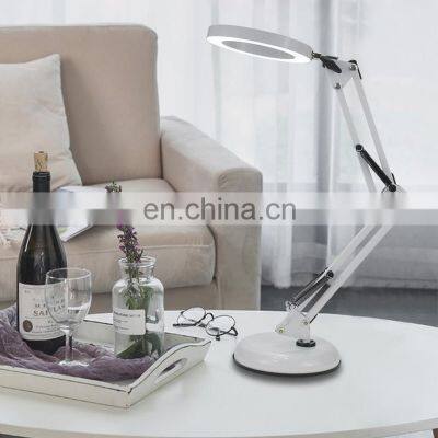 Portable Foldable Long Arm Table Lamp Stand Makeup Table Lamp Magnifier Lamp With Table Clamp photo-3