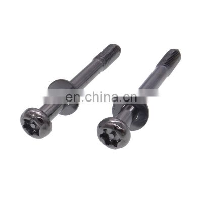 m2.3 carbon steel black galvanize self tapping security torx screw