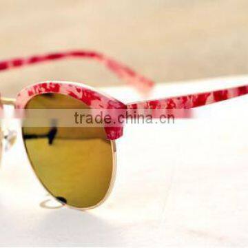 2016 Round Frame Oversize Cat Eye Reflective UV400 Sunglasses photo-5