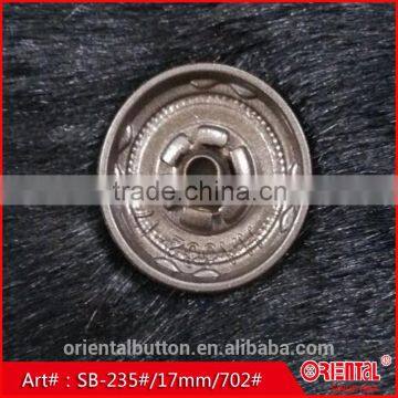 Matt Gunmetal Logo Face Spring Snap Button photo-2