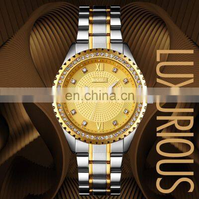 Top Brand Skmei 9221 Mechanical Automatic Luxury Gold Stainless Steel Men Watches photo-2