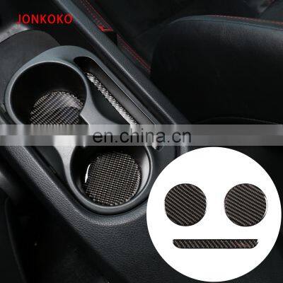 Suitable for 16-20 Subaru BRZ/Toyota 86 Rear Drain Cup Holder Slot Mat Real Carbon Fiber (Soft) 3-Piece Set