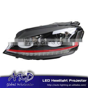 AKD Car Styling for VW Golf 7 LED Headlights C-Type 2013-2014 LED Head Lamp Projector Bi Xenon Hid H7 photo-2