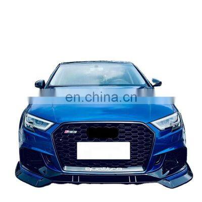 Factory price body kit for Audi A3 2017 2018 2019 up to Rs3 Model with front bumper assembly grille tail lip tail exhaust