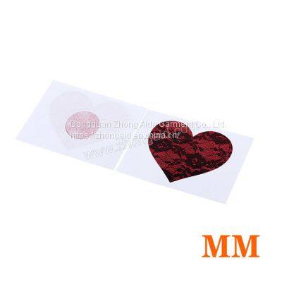 Heart Shape Lace Nipple Stickers     Disposable fancy nipple stickers     white lace nipple covers