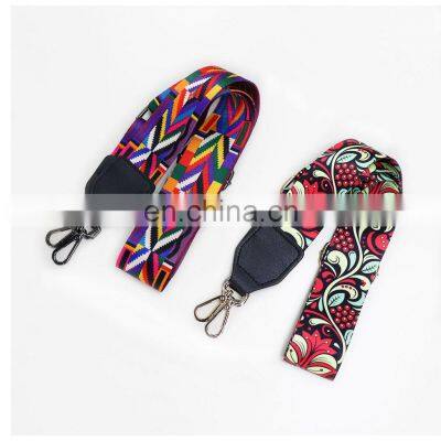 Custom Jacquard Bag Strap Belt Crossbody Shoulder Bag Straps\tAdjustable Handbag Straps With Snap Hook