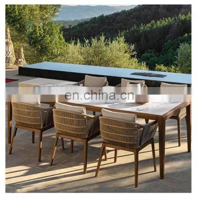 outdoor garden New household marble rectangular dining table small apartment simple modern dining table