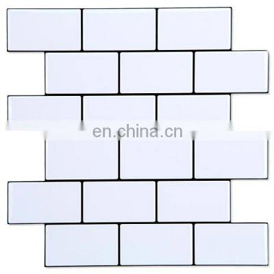 Amzaon hot sell 3d peel and stick backsplash interior wall decorative peel and stick tile