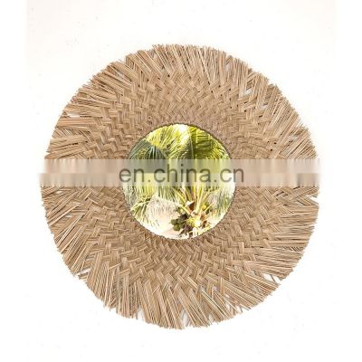 Wholesale Seagrass Mirror Decorative Wall Mirror Decor Art Decor Manufacturer Vietnam Supplier TYT Round Custom Logo Accepted