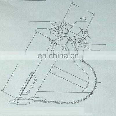 Excavator Bucket with different capacity and drawings for sale