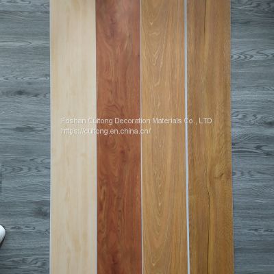 Beach wooden house guest SPC sheet floor tourism resort hotel wood grain stone plastic floor tile Guangdong wholesale