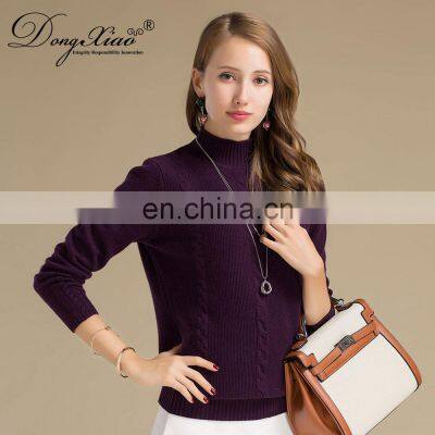 New Casual Women Sweaters Mongolian High Neck Chunky Cable 100 % Cashmere Sweater photo-5