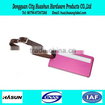 Factory Manufacture Travel Accessories Square shape Metal Luggage tag