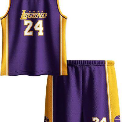 Kids Basketball Jerseys Classic Mesh Sleeveless Shirt for Boys Training Athletic photo-2