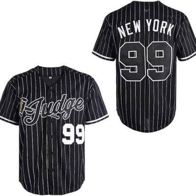 Men's New York 99 Baseball Jerseys Shirts Hip Hop Button Down for Party Stitched