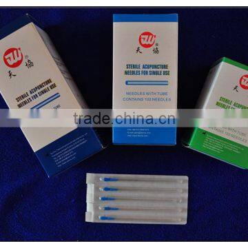 Tianxie brand acupuncture needles with tube