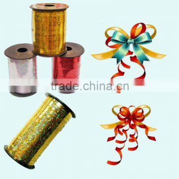 PP Printed Star Ribbon Wrapping Roll for Gift Packing,Pull Bow for Decoration Christmas