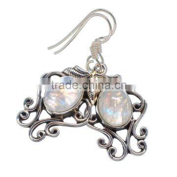 moonstone EARRING ,925 sterling silver jewelry wholesale,WHOLESALE SILVER JEWELRY,SILVER EXPORTER,SILVER JEWELRY FROM INDIA