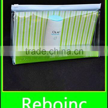 Transparent PVC Plastic Stationery Packing bags with slider zipper