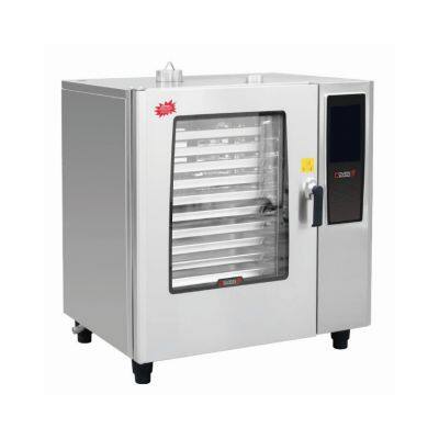 Commercial Grade Liquid Crystal Gas Combi Oven With 10-Tray Capacity & Digital PLC Control photo-2