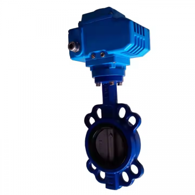 Pneumatic Flange Butterfly Valve Wafer Cast Steel Iron Soft Seal EPDM Seat Cut-off Electric Butterfly Valve photo-2