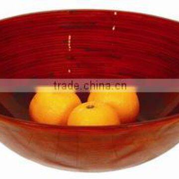 High quality best selling eco friendly Red Oil Bamboo Bowl from Viet Nam