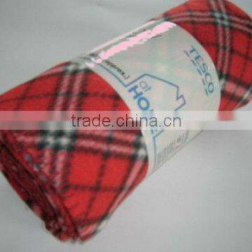 plaid printing brush blanket