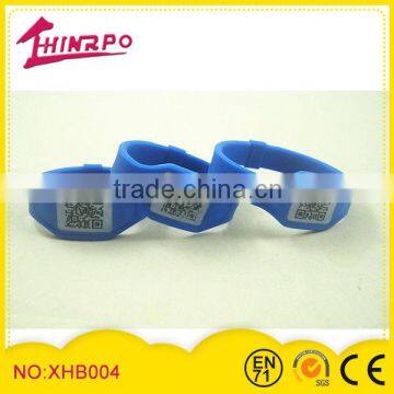 Customized Personalized Silicone QR Code Wristband Bracelet Bangles