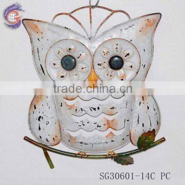 metal wall decorative owl shape hanging arts