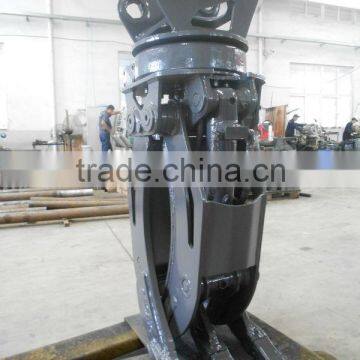 Hydraulic rotating log grapple for 50 tons of excavator for sale