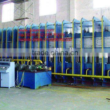 conveyor belt vulcanizing press / textile core rubber belt production line