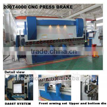 WE67K 200T4000 CNC AND HYDRAULIC MULTI-AXES PRESS BRAKE MACHINE