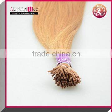 Arisonhair Keratin Tipped i Tip Hair Extension Brazilian Virgin Human Blonde Pre-bonded Hair Extension photo-4