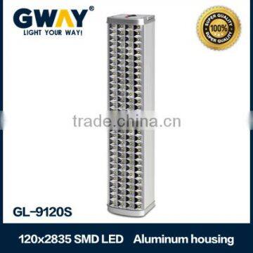 Aluminum housing 120pcs of 5-6lm 2835 LED rechargeable emergency light 12v car charging with solar power camping lamp