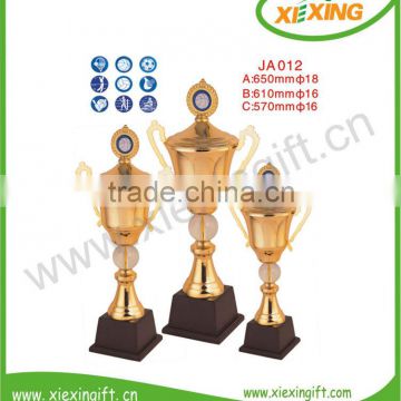 2014 wholesale custom blank gold metal sports trophy