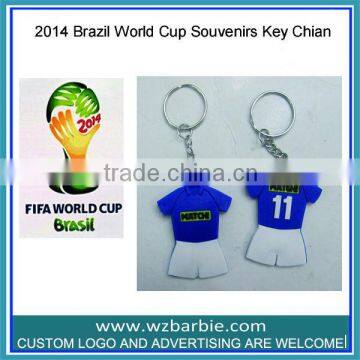 soccer T-shirt keychain for 2014 world cup